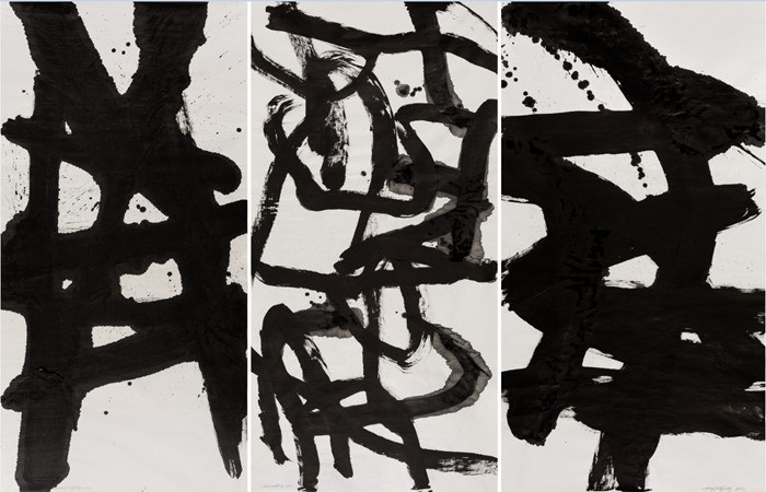 王冬龄 大扑、大力、大象 248cm×129cm×3 纸本水墨 2017.jpg