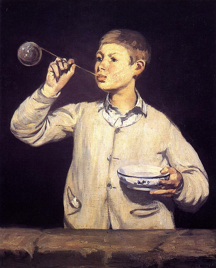马奈 吹泡泡的男孩 布面油画 100x81cm 1869年 ©古伯金汉博物馆，里斯本.jpg