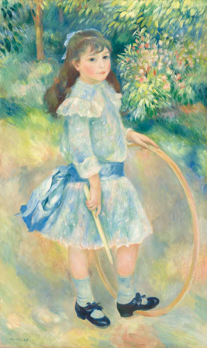 雷诺阿 抱箍的女孩 1885年 125x76cm布面油画 ©美国华盛顿特区国家美术馆.jpg