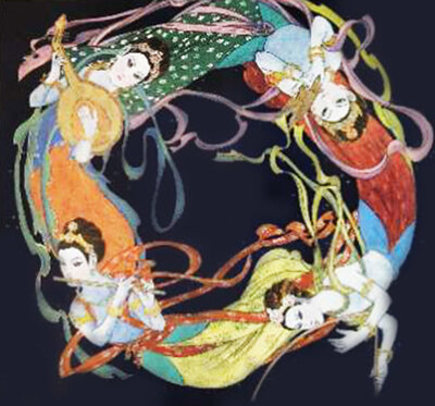 《飞天 》 规格：95cmx95cm   1992年.jpg