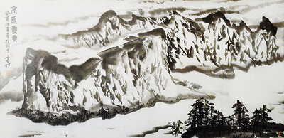 《高原雪霁》规格：68cmx136cm  1993年.jpg