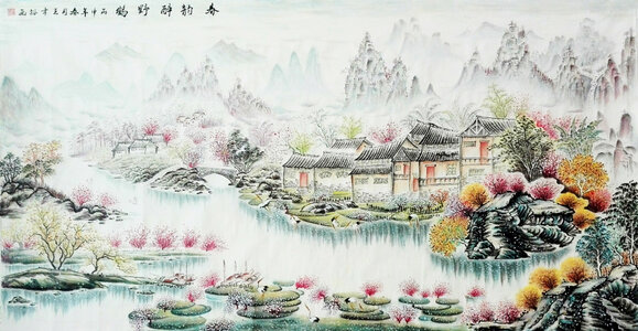 《春韵醉野鹤》180 Cm×98Cm.jpg