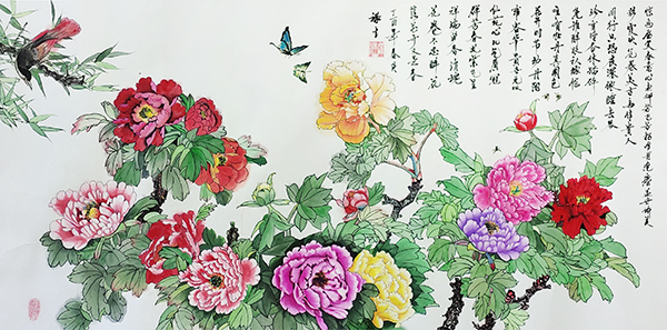 工笔画《牡丹》140cmx70cm.jpg