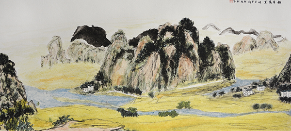 陈崇通《稻香万里》规格66X33CM纸本设色 2020.jpg