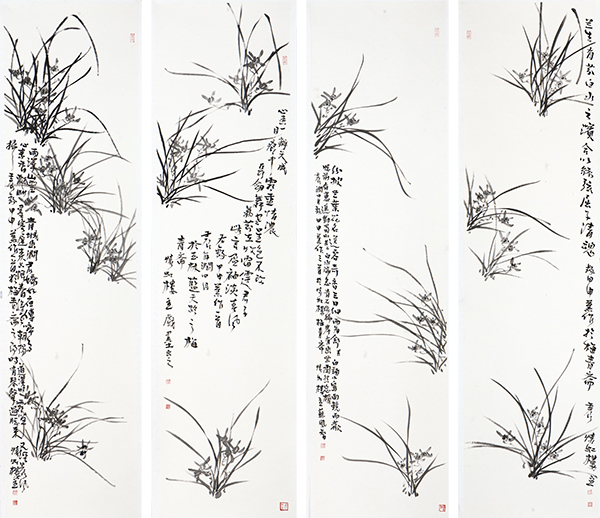 《墨客迟来只恐春老、心香一瓣天成、纷坡兰叶舞晴空、屈子清魂》180cmx48cmx4.jpg