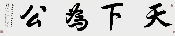 书法《天下为公》344x70cm2020年.jpg