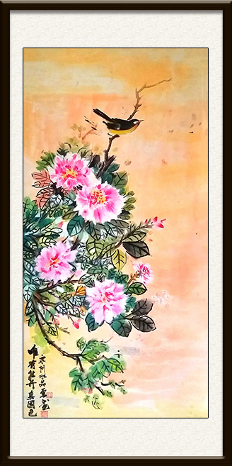 唯有牡丹真国色，创作於2018年138×69cm  价格：面议.jpg