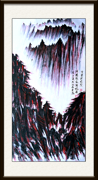 湘南张家界风景，创作於庚子年138×69cm   价格：面议.jpg