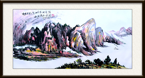 山石流水一线亲，创作於2019年138×69cm   价格：面议.jpg