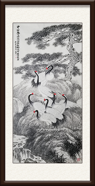 《松鹤》240x120cm 创作2019年  价格：20000元.jpg