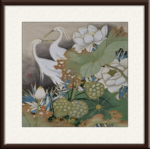 《荷塘》50x50cm 创作2020年  价格：800元.jpg