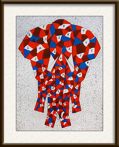 丝网版画《象》规格：40cmx30cm 创作年代：1994年  价格：面议.jpg