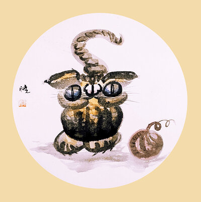《猫》5050x50cm2019年.jpg