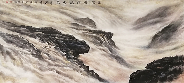中国画《滚滚黄河流金来》.jpg