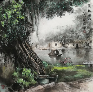 中国画《兰桂湖畔》.jpg