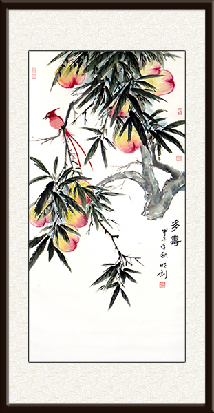 叶明训美术作品《多寿》规格：136cmx68cm价格面议.jpg