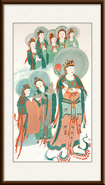 《持地菩萨众像》196x97cm，2020年创作，68000元.jpg