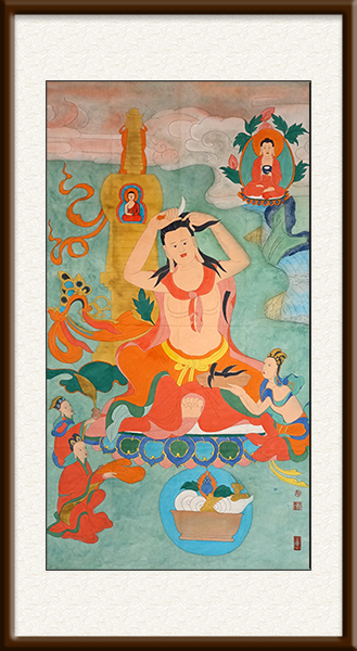 《释迦牟尼佛出家》196x98cm，2010年创作，60000元.jpg