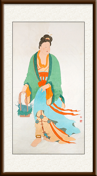 《鱼篮观世音菩萨》196x97cm，2011年创作，38000元.jpg