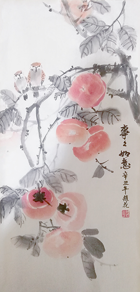 赵花书画作品《事事如意》34cmx68cm.jpg