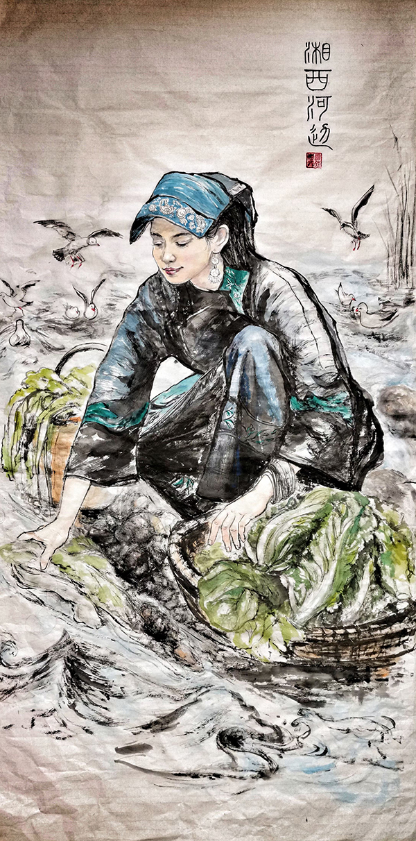 司徒惠霞作品《湘西河边》.jpg