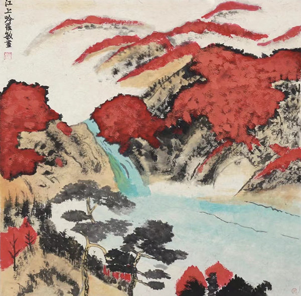 罗敏作品《江上吟》--规格：50×50cm.jpg