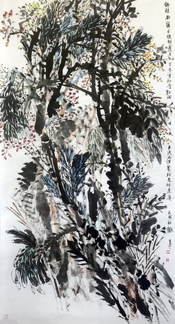 道金平作品230《惟聚珍果贻远宾》97x180cm,2018年。.jpg