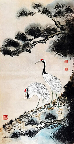 赵珂作品《苍松自古思高健 寿鹤于今添仙杰》.jpg