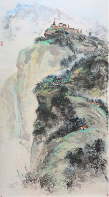 《冰川飞瀑布图》.jpg