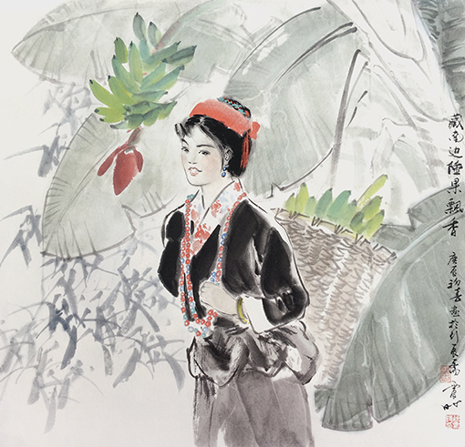 《藏南边陲果飘香》2000年  69cm×69cm.jpg