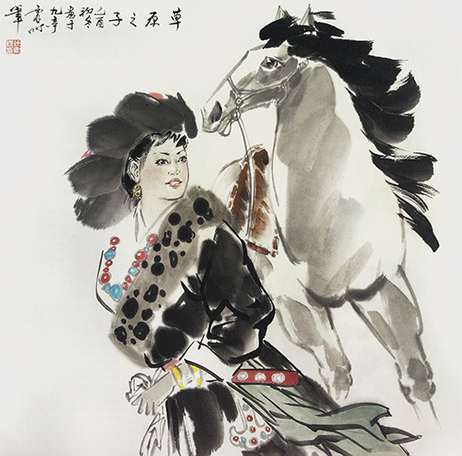 《草原之子》  2005年  68cm×68cm.jpg