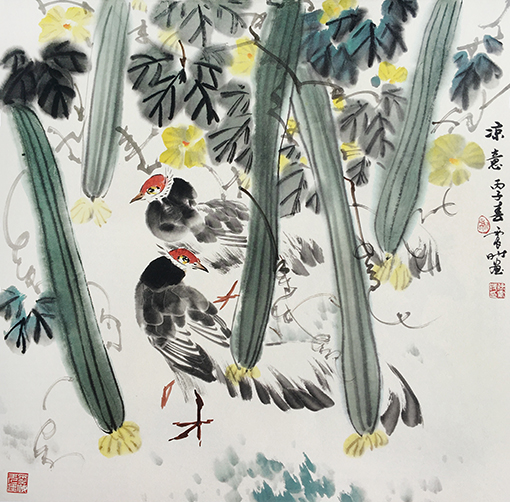 《凉意》1996年   69cm×69cm.jpg