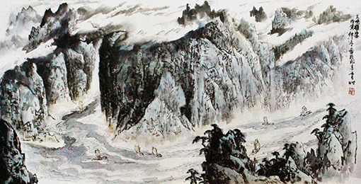 三峡雄姿1998年52cmx106cm.jpg