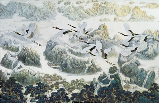 神州大地  1993年  104cm×164cm（徐震时  金家翔  张晓君作，全国获奖作品，入编  《中国现代美术全集》）.jpg