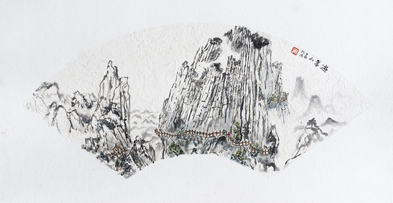 〈游嵩山〉40X20cm陈崇通 2017年 纸本设色.jpg