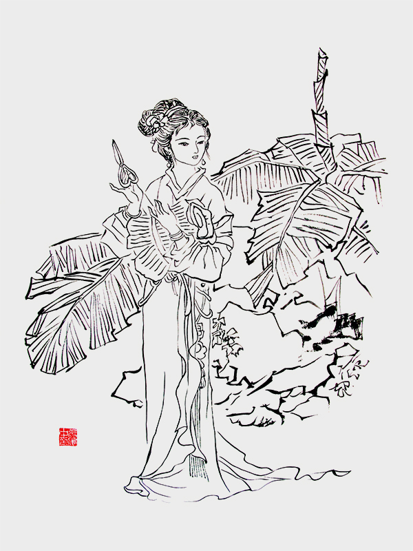 张彦中作品3《白描仕女图》.jpg