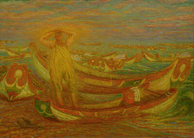 6,《涨潮》73cmx100cm 油画  洪瑞生 1996年（私人收藏）.jpg