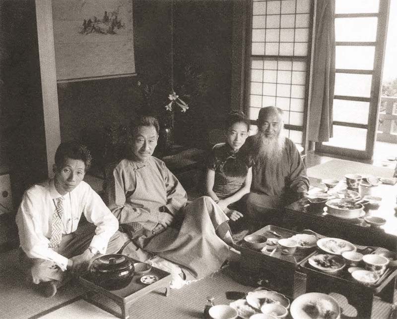 郎静山与张大千、山田喜美子