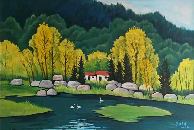 李维世作品《宁夏公园秋色》120cmx80cm.jpg