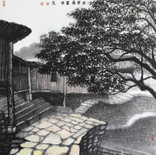 《林中小路》尺寸68x68厘米，年代2022年.jpg